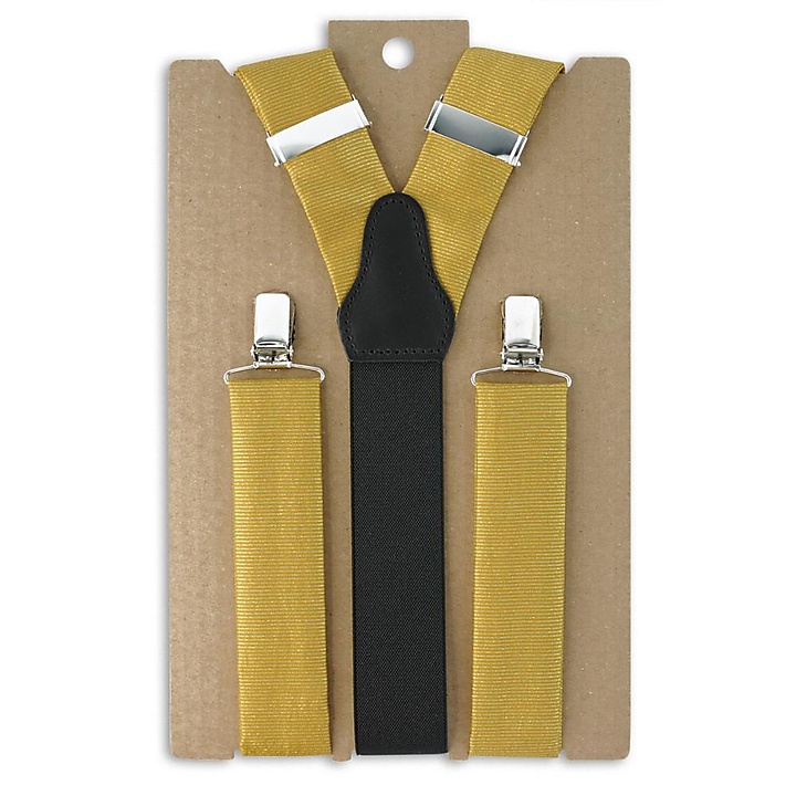 Suspenders tie fabric gold
