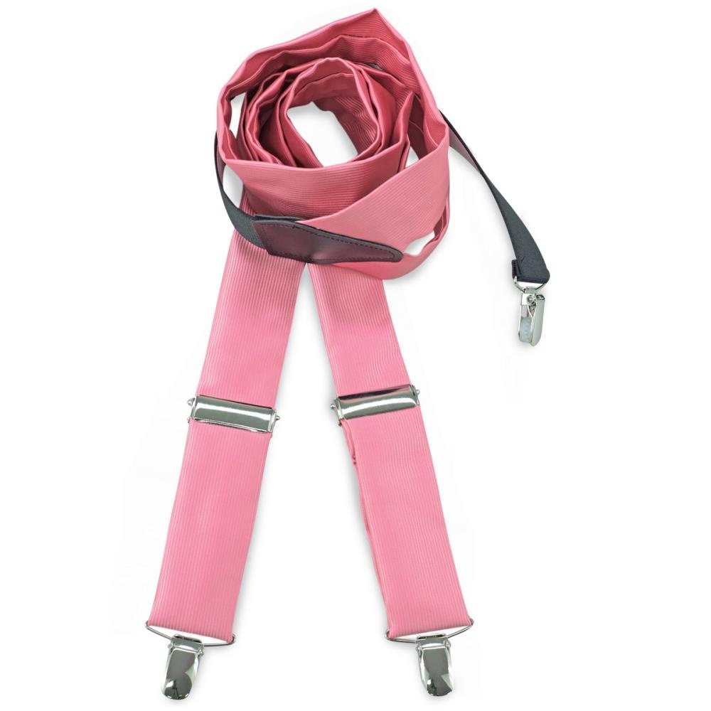 Suspenders tie fabric pink - 1