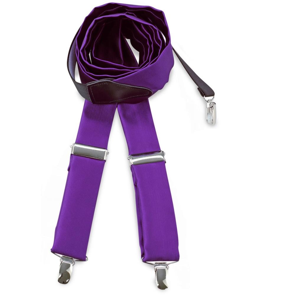 Suspenders tie fabric purple - 1