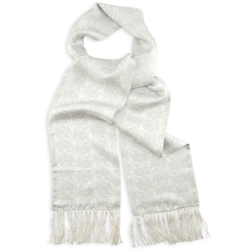 Tuxedo scarf Paisley Nuance white - 1