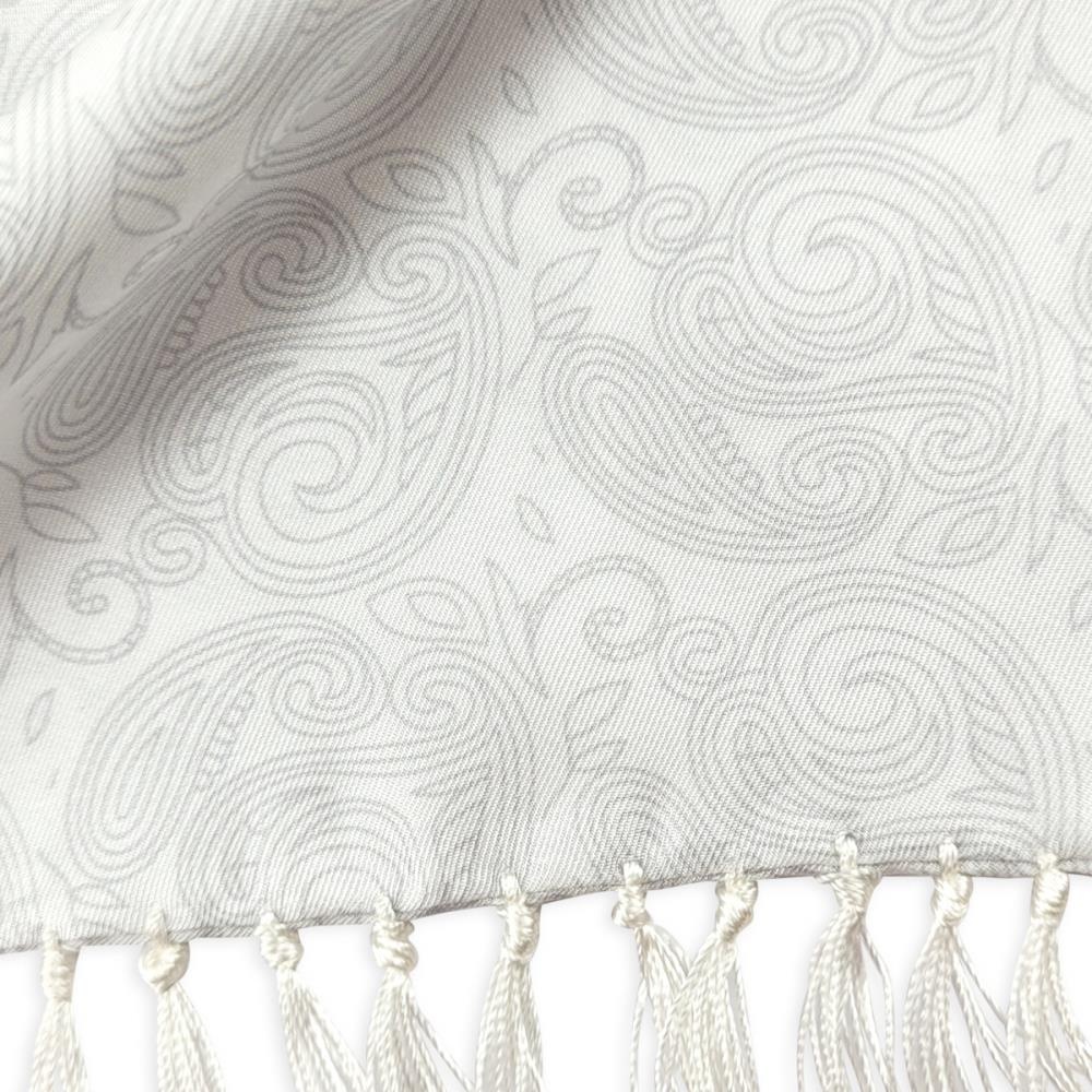 Tuxedo scarf Paisley Nuance white - 2