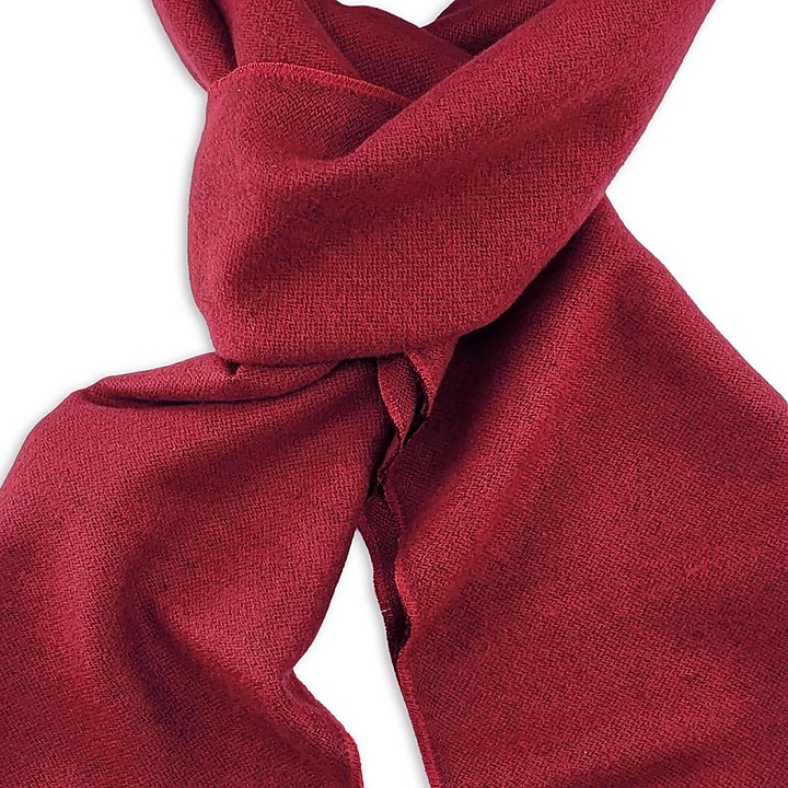 unisex scarf plain viscose burgundy rectangle