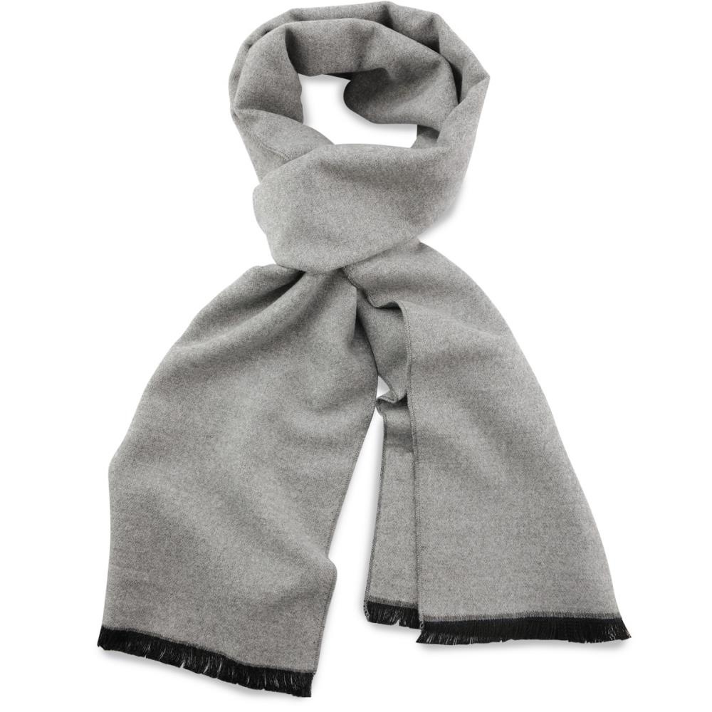 unisex scarf plain viscose grey rectangle - 1