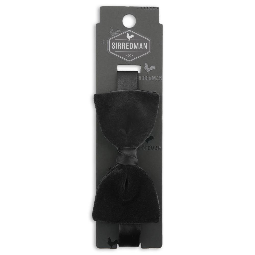 velvet bow tie black - 3
