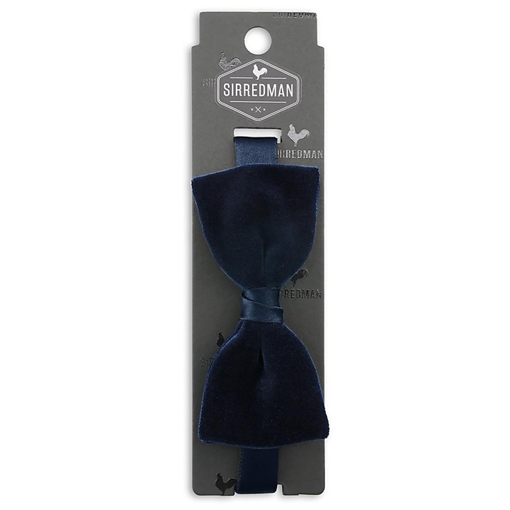velvet bow tie navy
