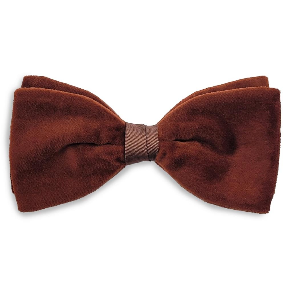 velvet bow tie rust - 1