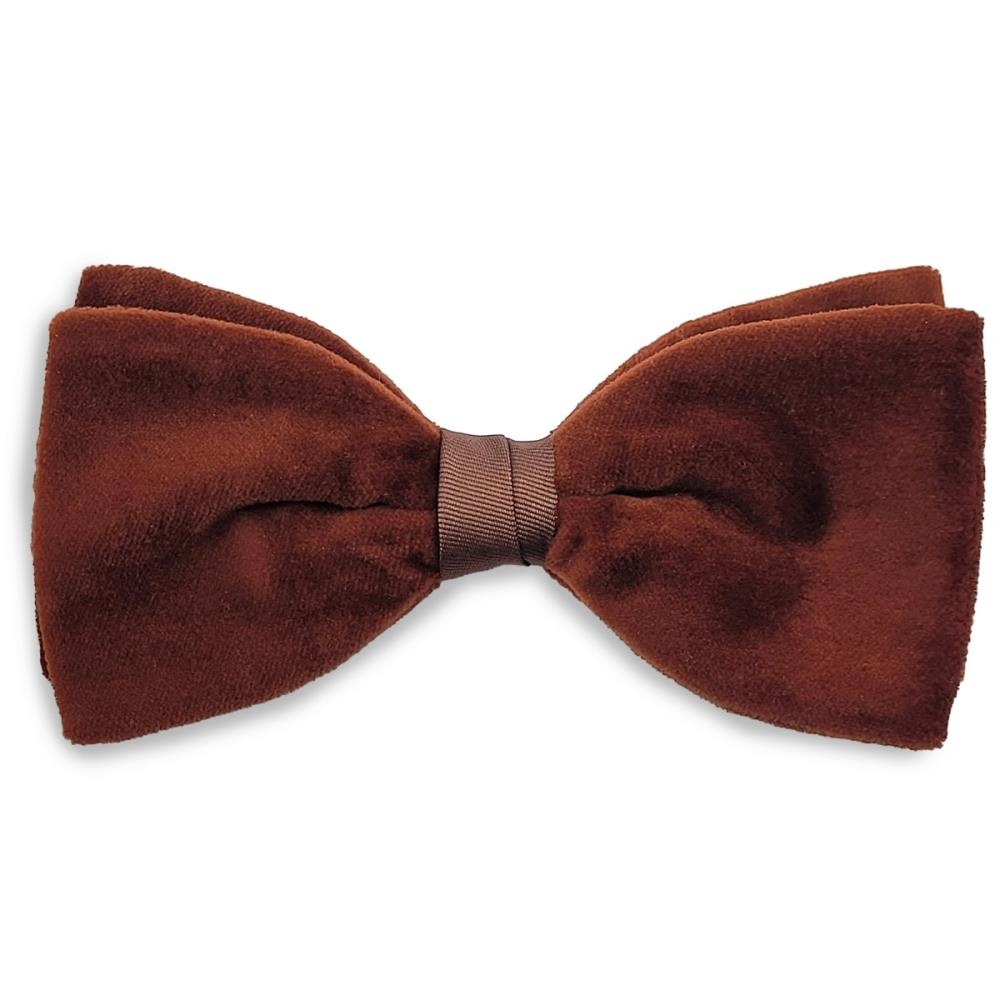 velvet bow tie rust - 2