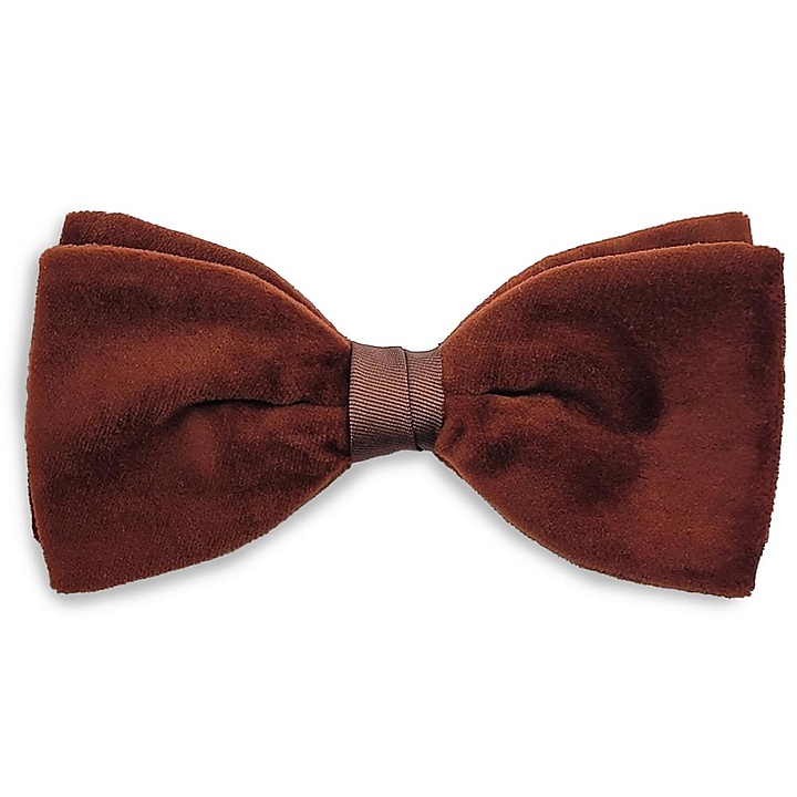 velvet bow tie rust