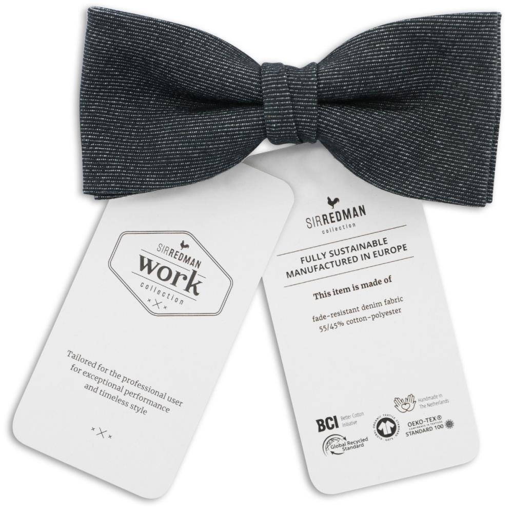 WORK bow tie black denim - 3