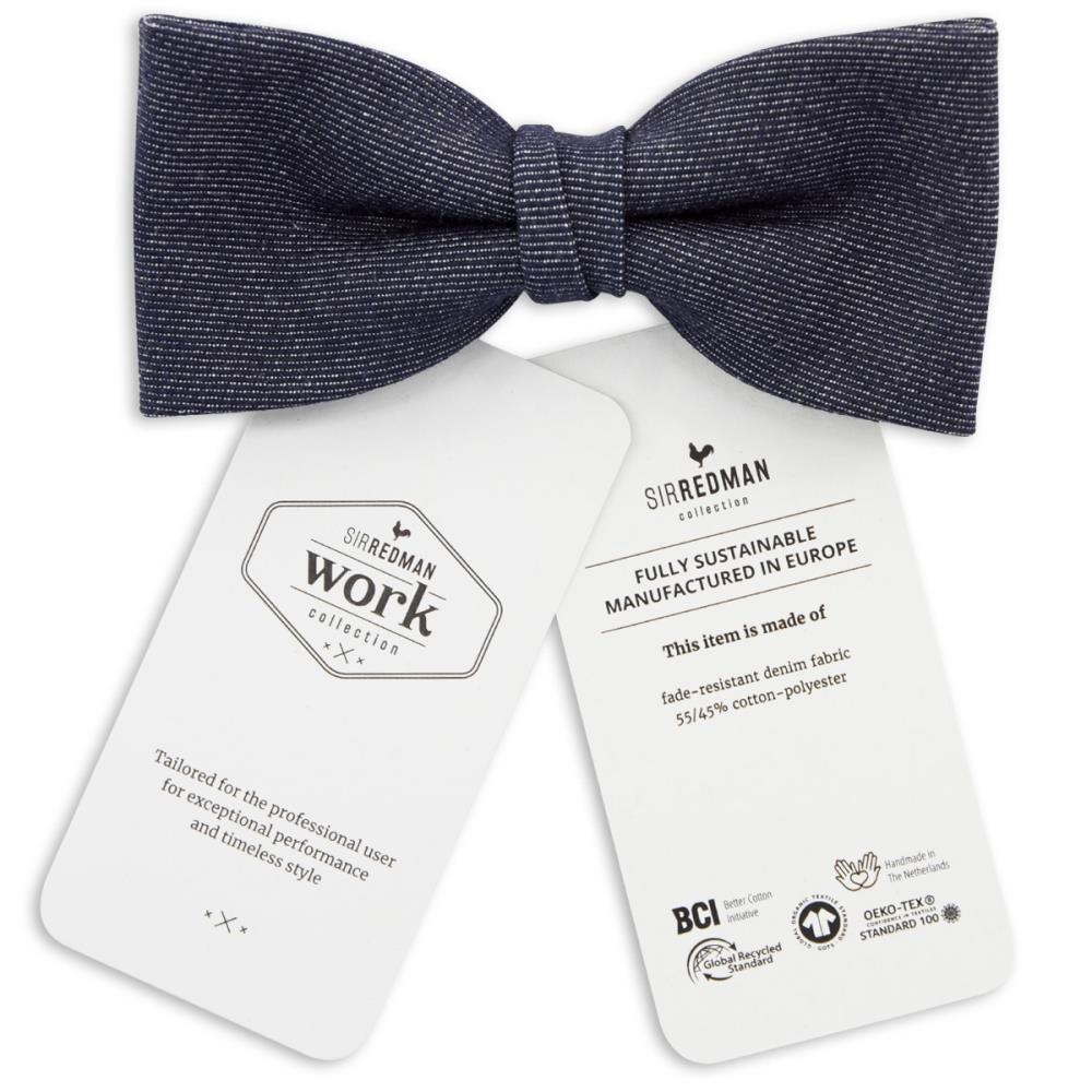 WORK bow tie blue denim - 3