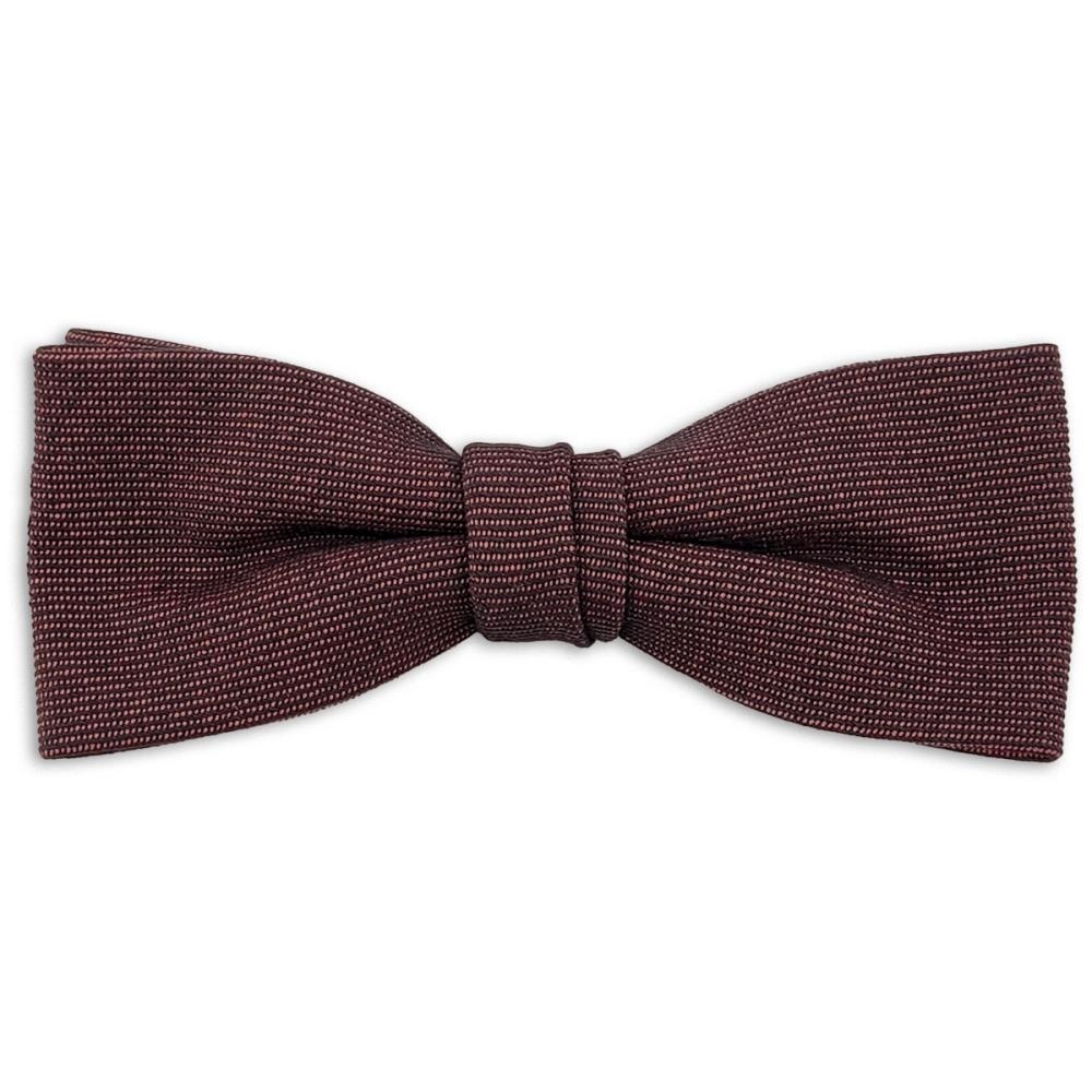 WORK bow tie burgundy denim - 1
