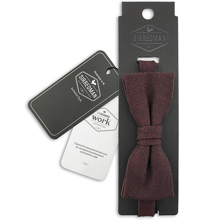 WORK bow tie burgundy denim