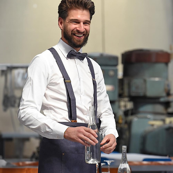 WORK bow tie denim blue