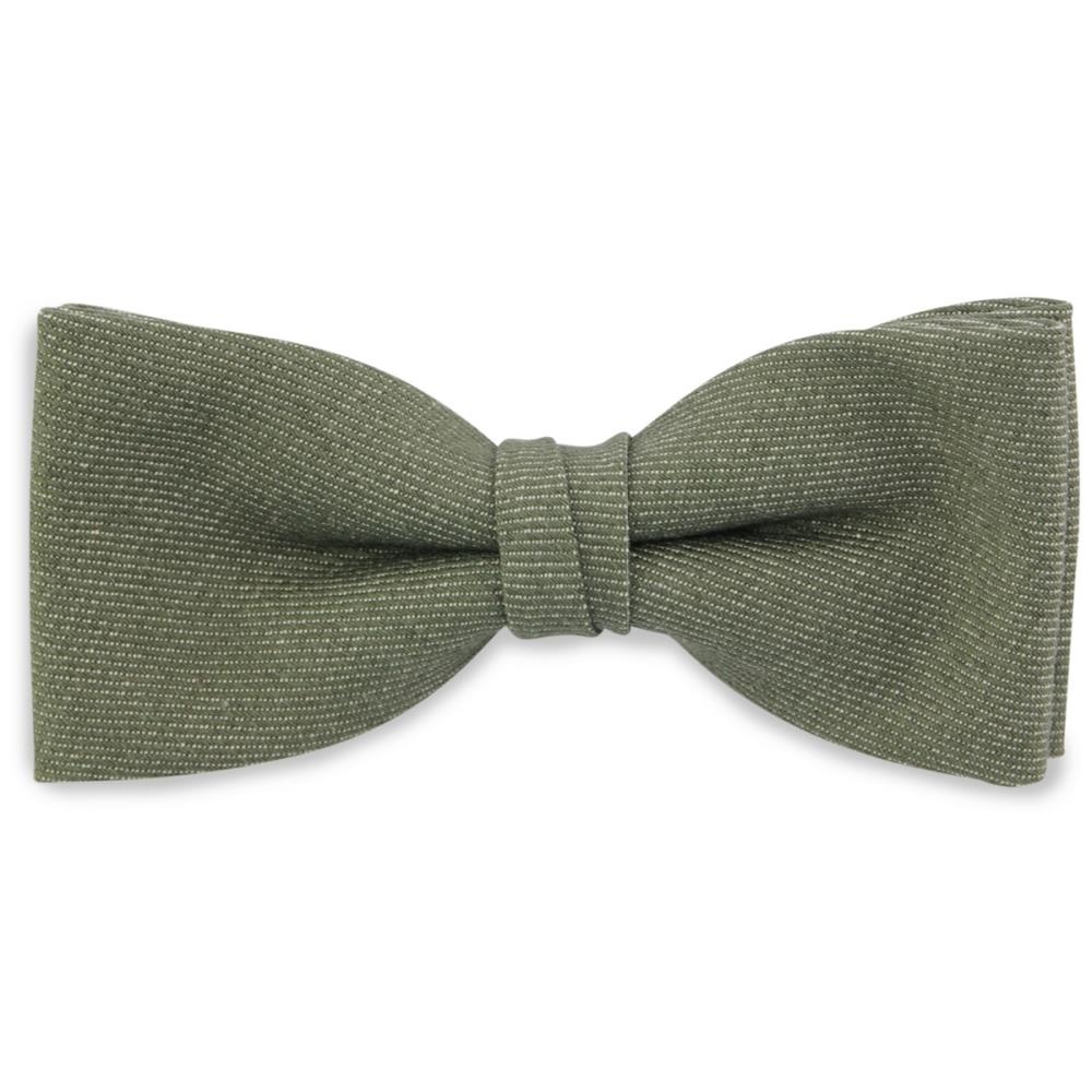 WORK bow tie green denim - 1
