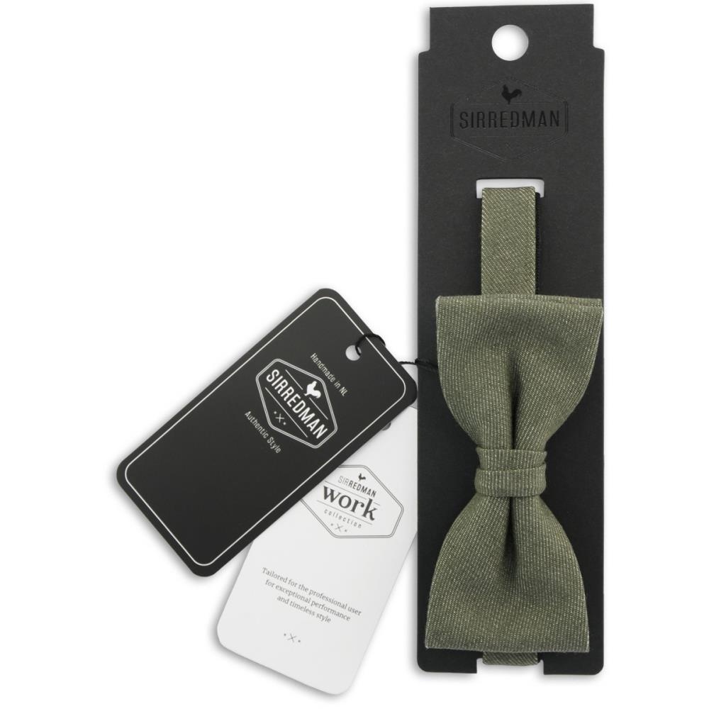 WORK bow tie green denim - 2