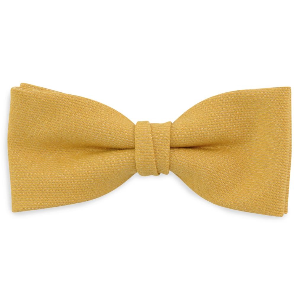 WORK bow tie ochre denim - 1
