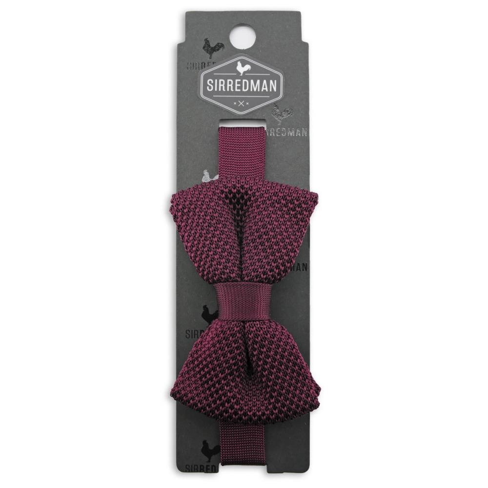 WORK knitted bow tie aubergine - 3