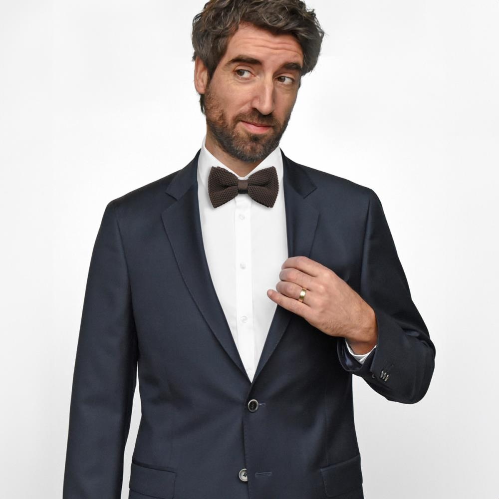 WORK knitted bow tie dark brown - 2