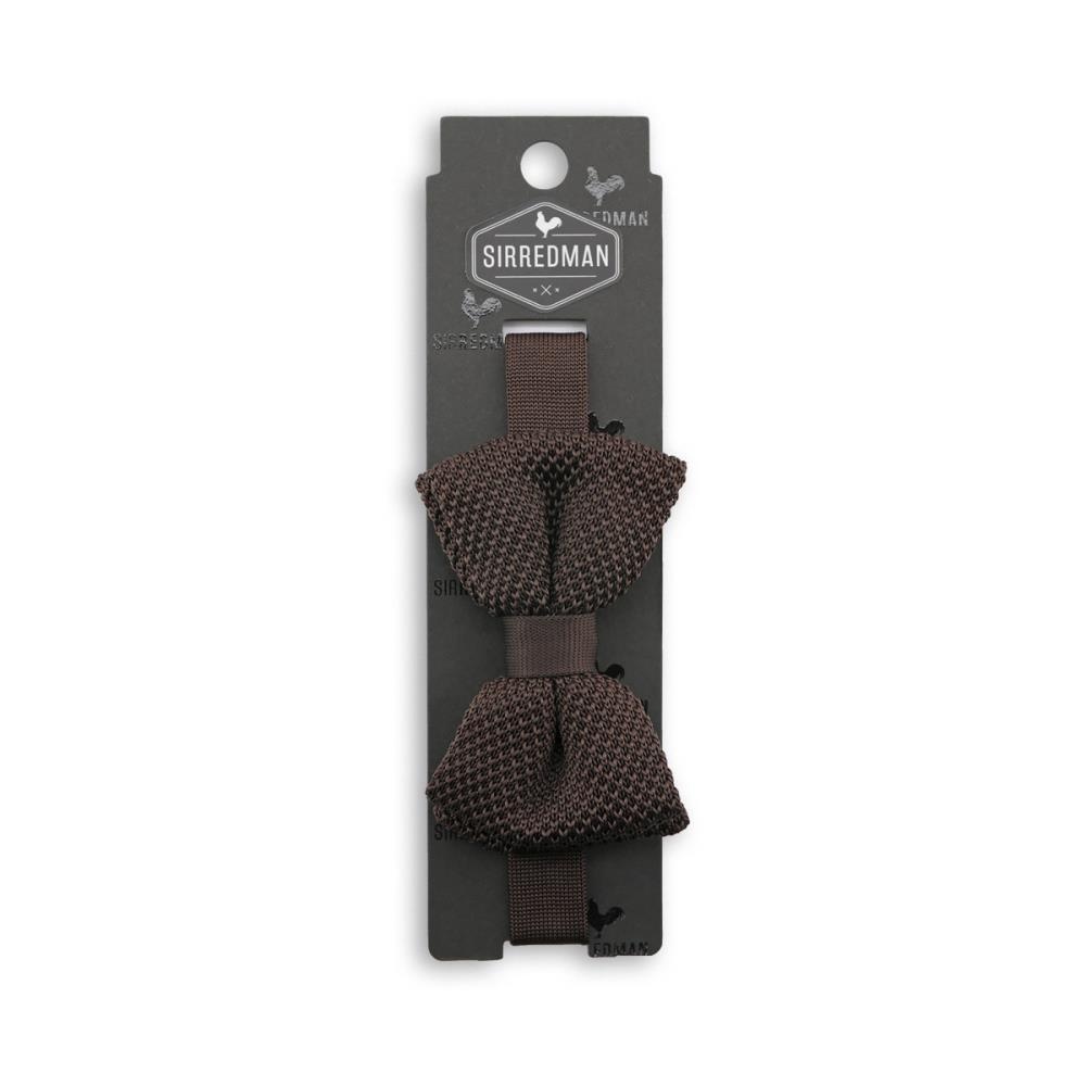 WORK knitted bow tie dark brown - 3