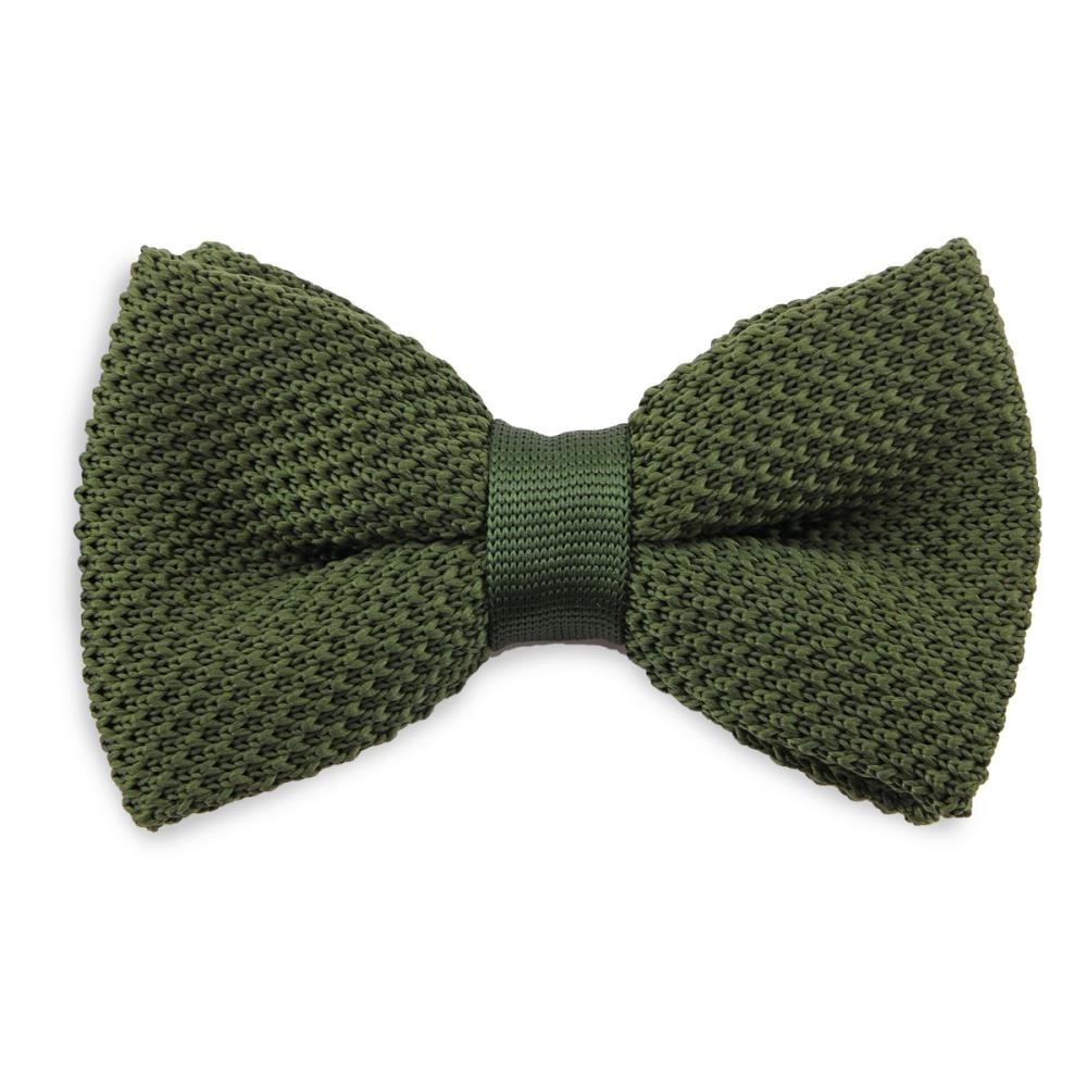 WORK knitted bow tie forest green - 1