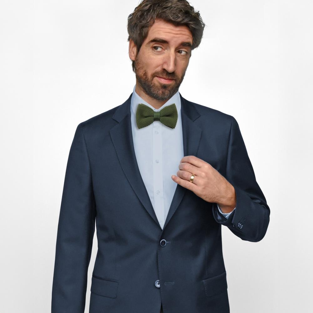WORK knitted bow tie forest green - 2