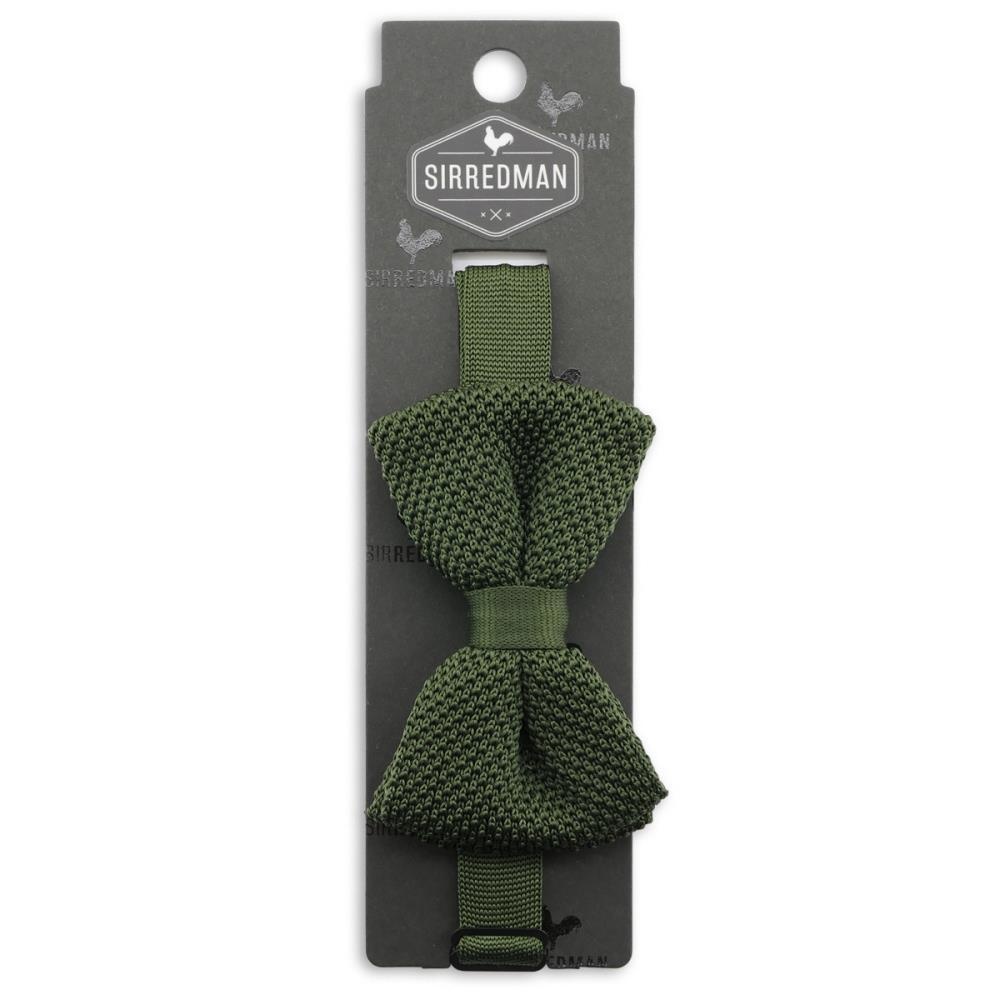 WORK knitted bow tie forest green - 3