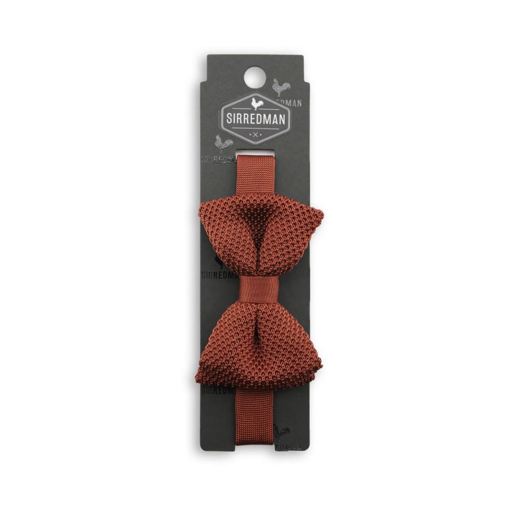WORK knitted bow tie rust brown - 3