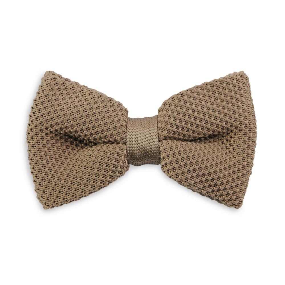 WORK knitted bow tie warm taupe - 2