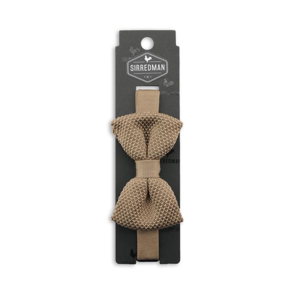 WORK knitted bow tie warm taupe - 3