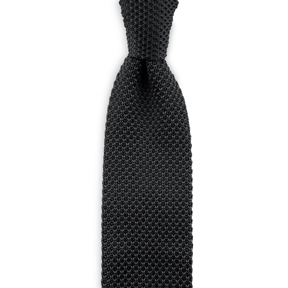 WORK knitted tie black - 1