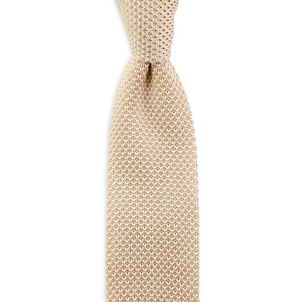 WORK knitted tie champagne - 1