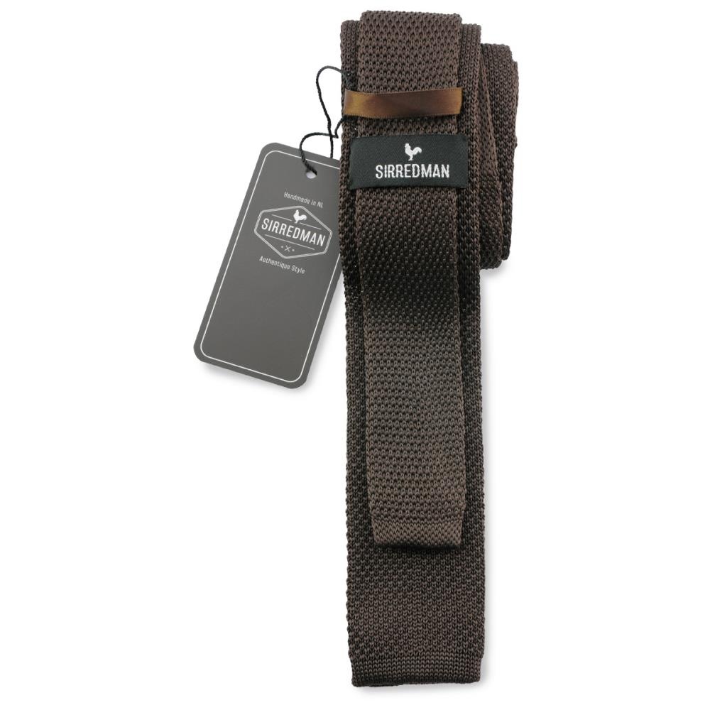 WORK knitted tie dark brown - 2