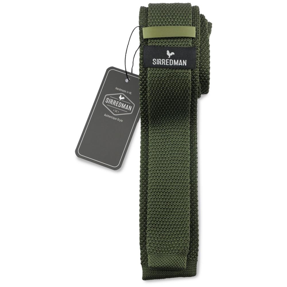WORK knitted tie forest green - 2