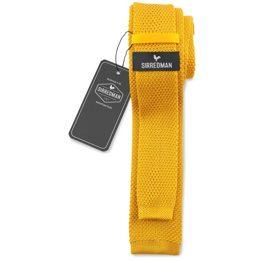 WORK knitted tie ochre - 2