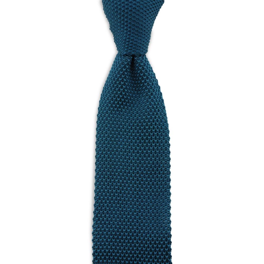 WORK knitted tie petrol - 1