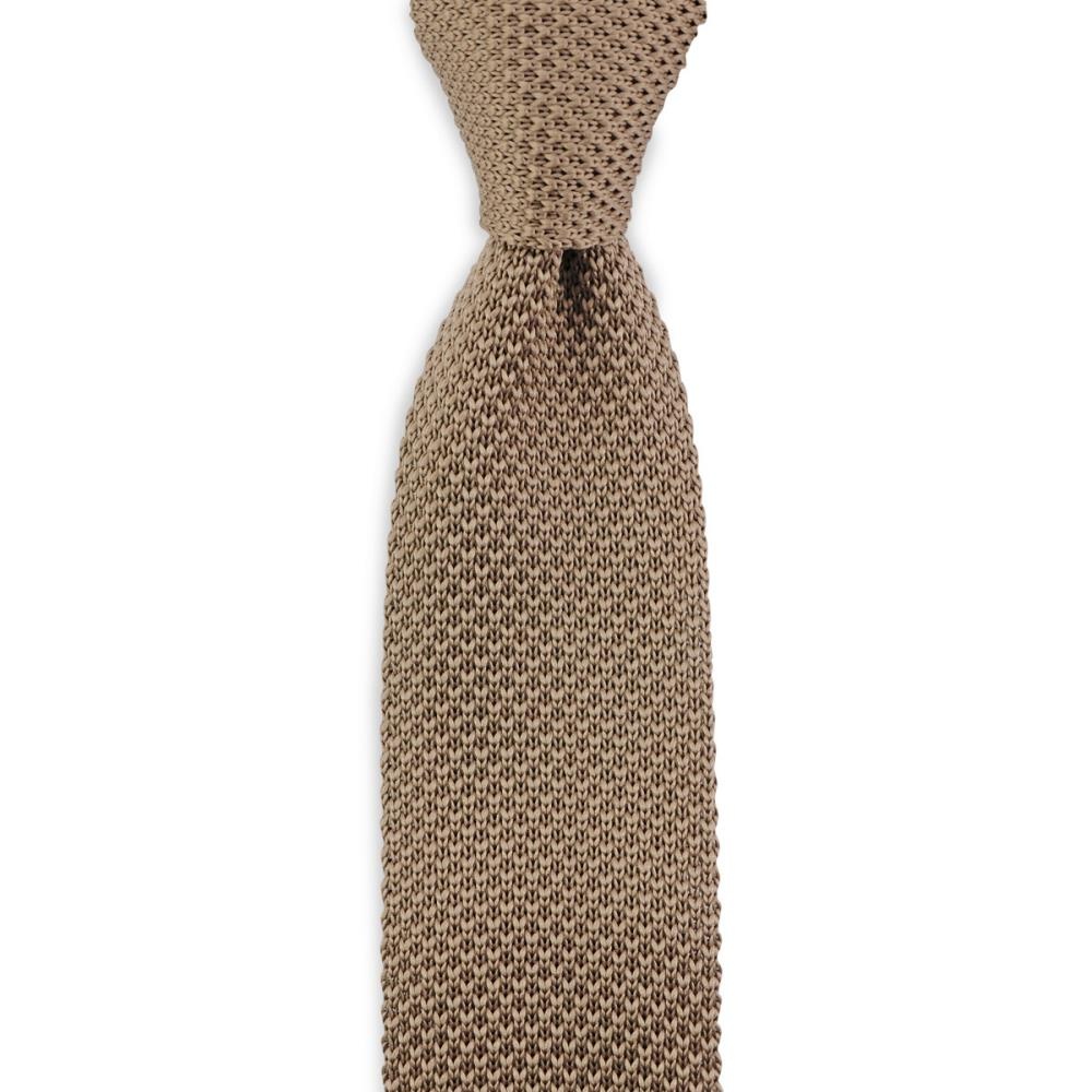 WORK knitted tie warm taupe - 1
