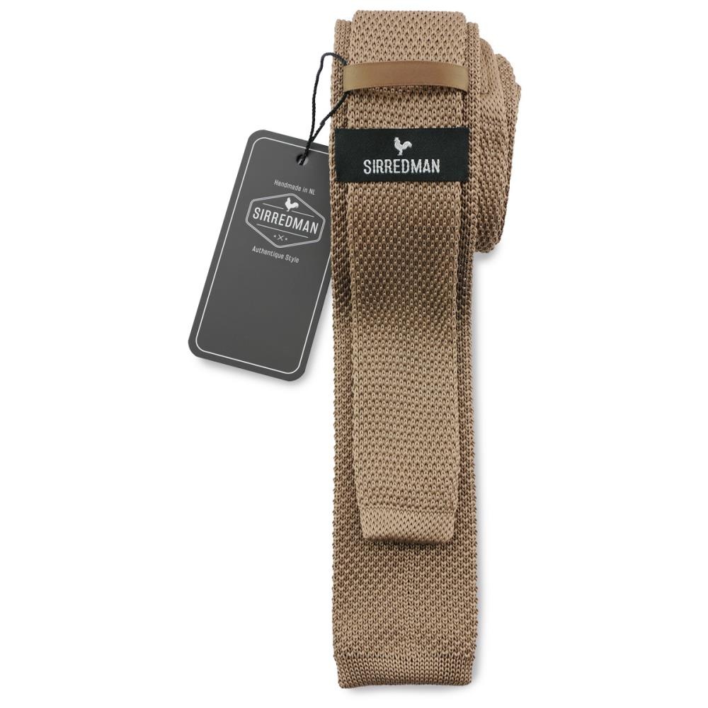 WORK knitted tie warm taupe - 2