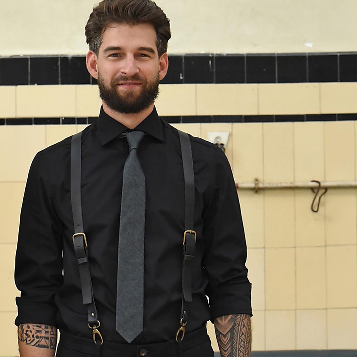WORK necktie denim black