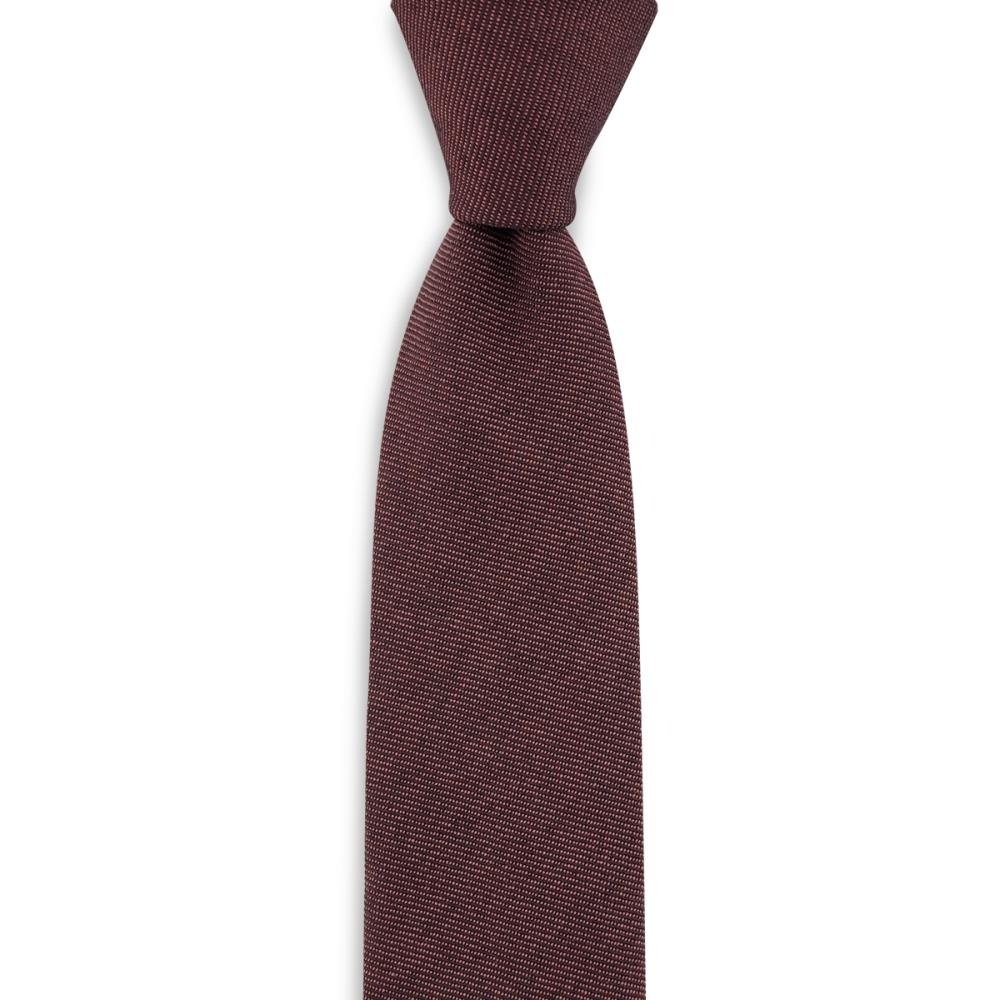 WORK necktie denim burgundy - 1
