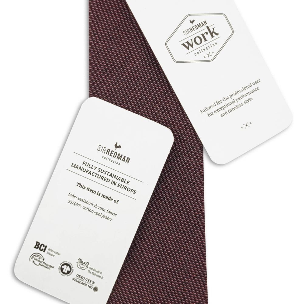 WORK necktie denim burgundy - 3