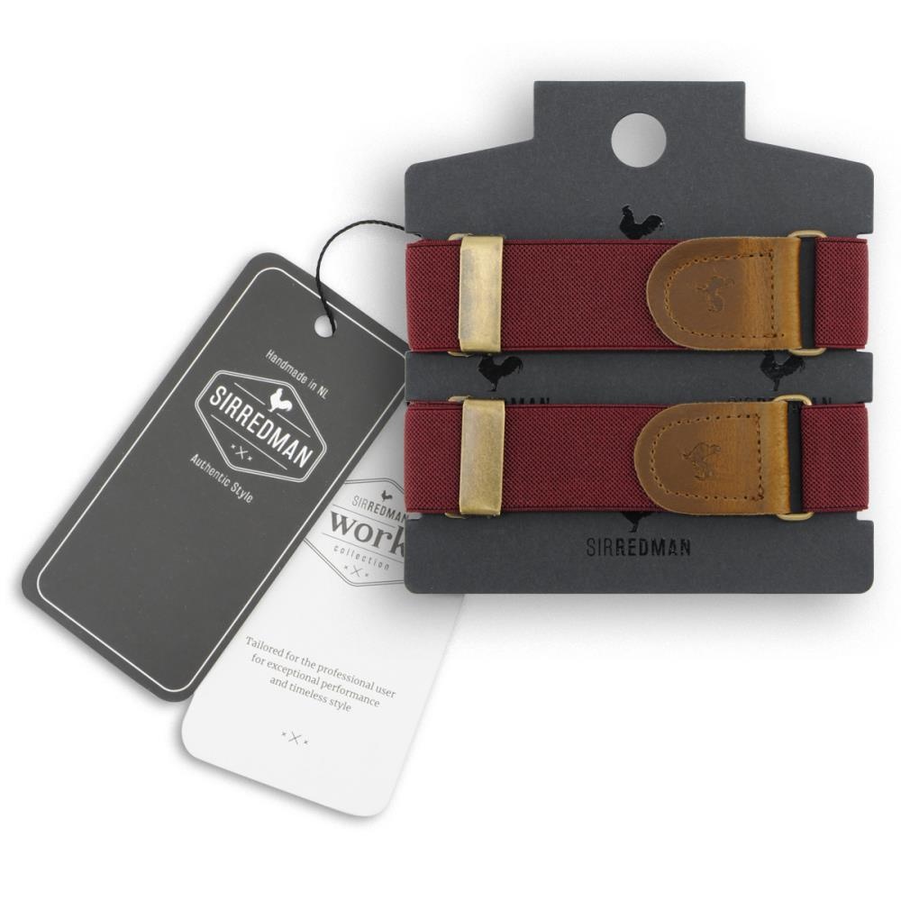 WORK sleeve garters bordeaux red - 3