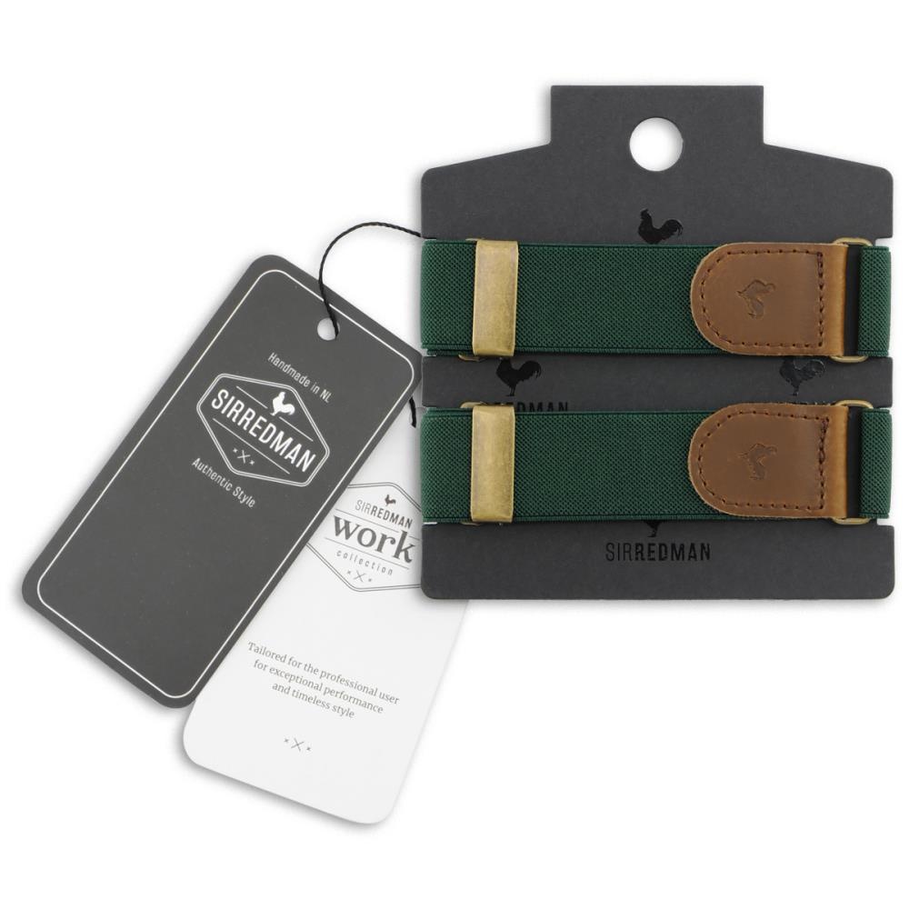 WORK sleeve garters bottle green elastic - 3