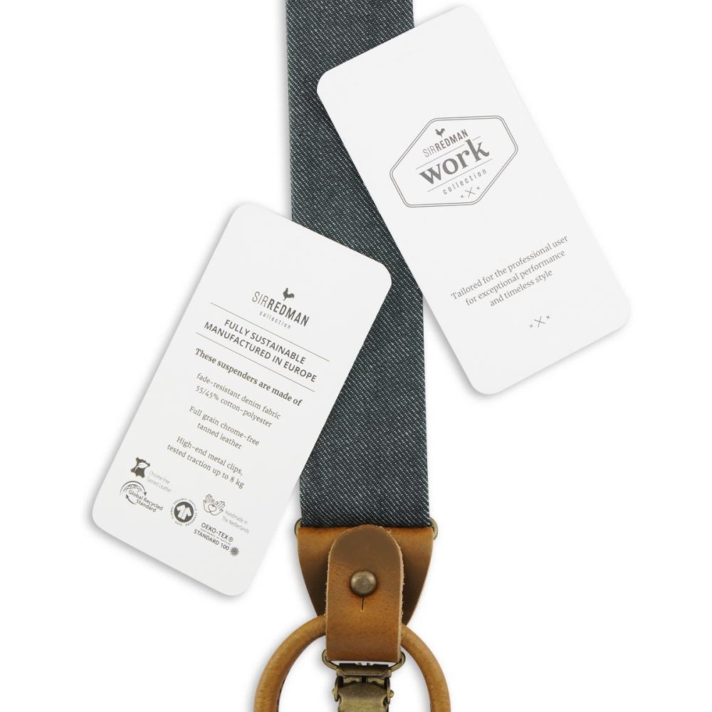 WORK suspenders black denim - 3