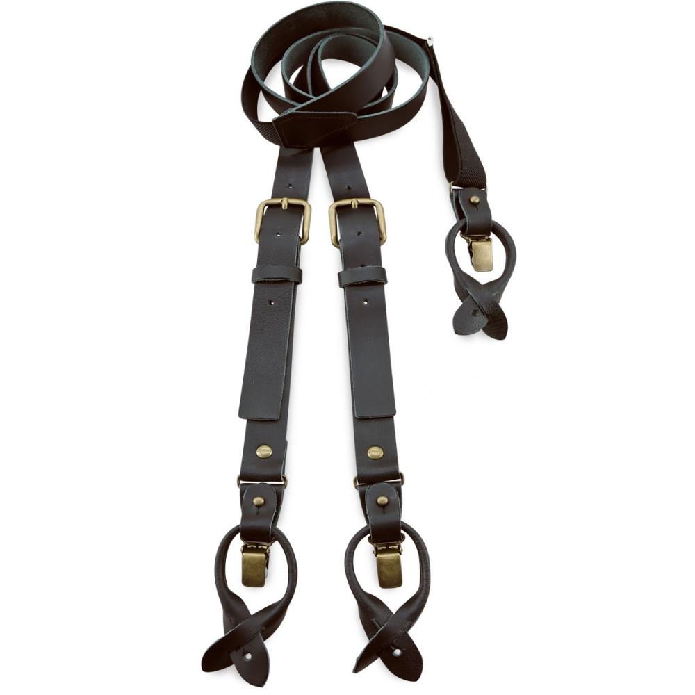 WORK suspenders black leather - 1