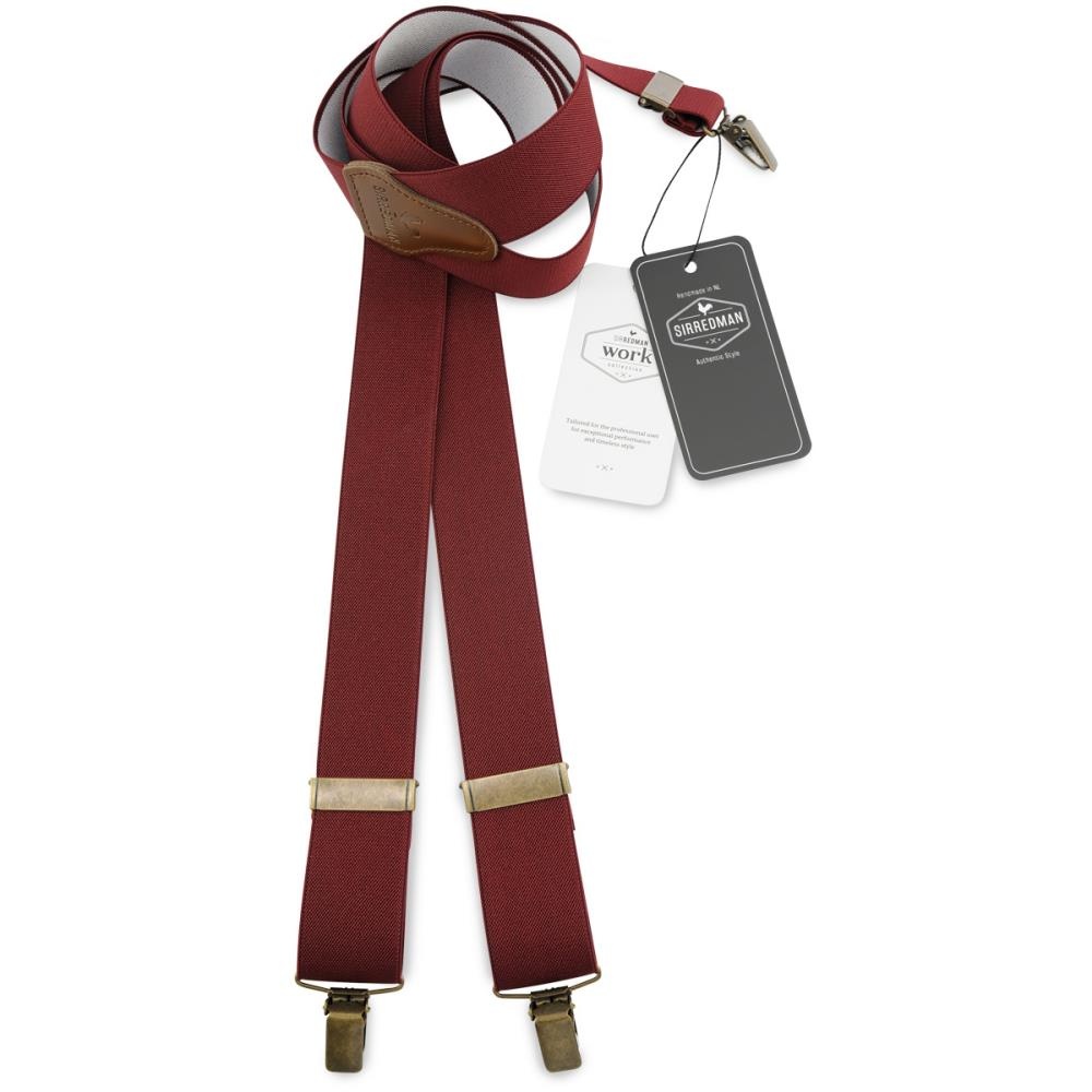 WORK suspenders bordeaux elastic - 1