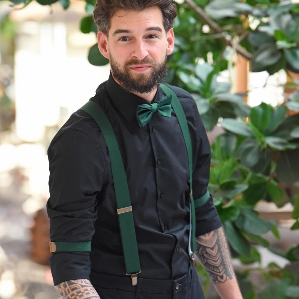 WORK suspenders bottle green elastic - 4