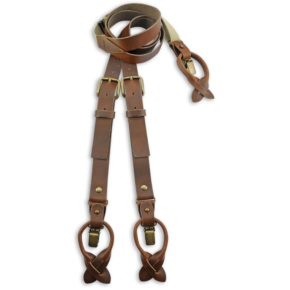 WORK suspenders brown leather - 1