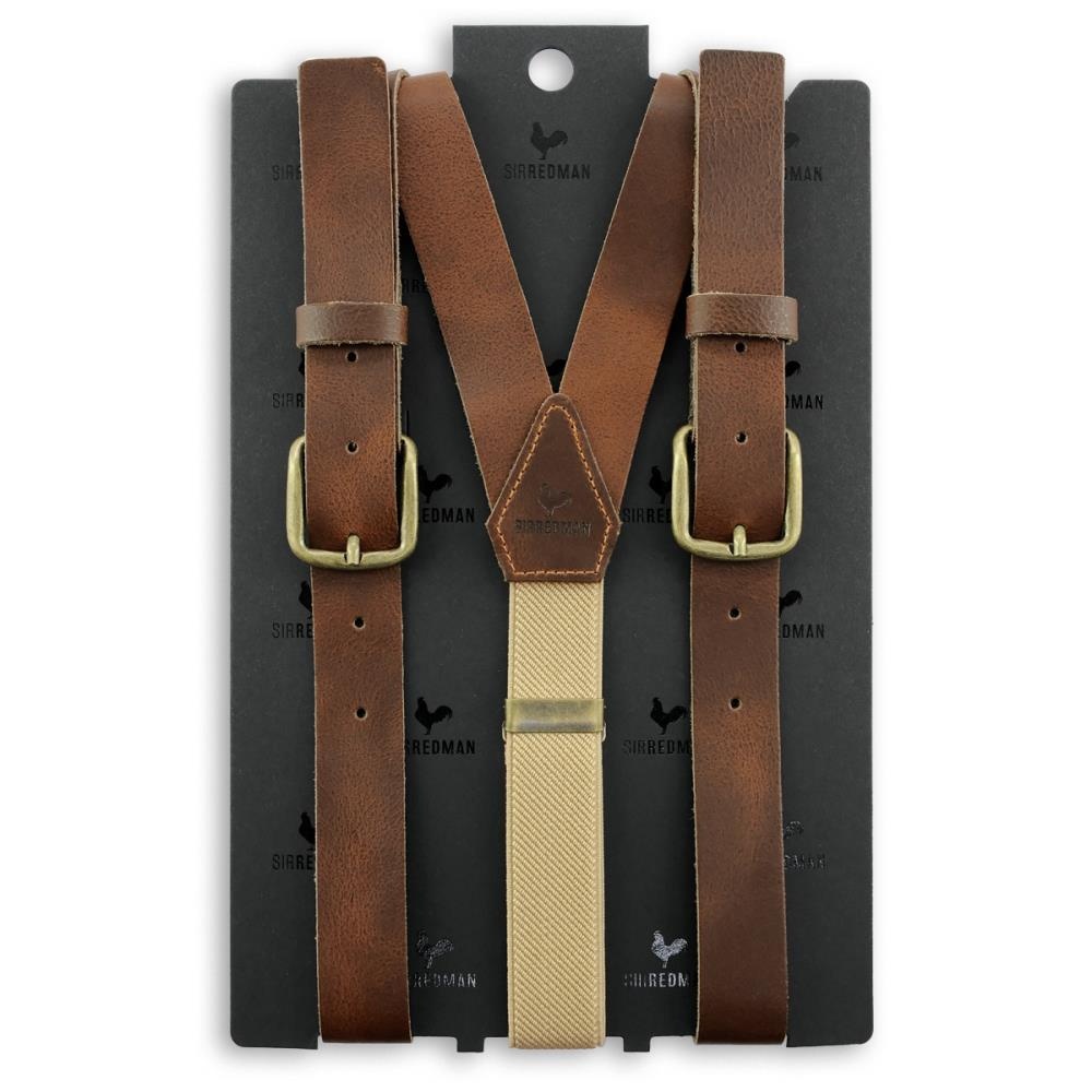 WORK suspenders brown leather - 4