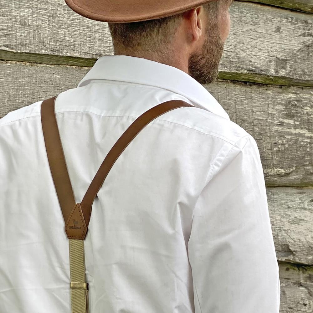 WORK suspenders brown leather - 5
