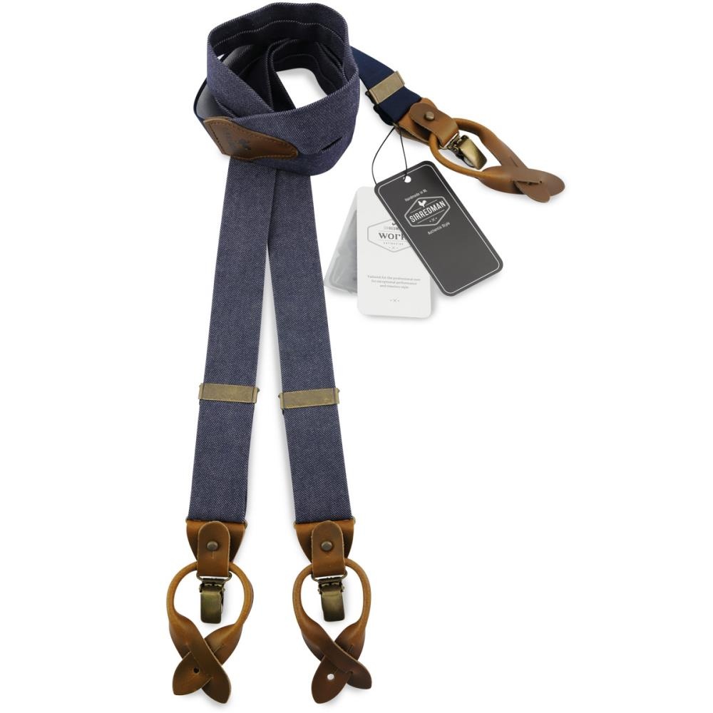 WORK suspenders denim blue - 1